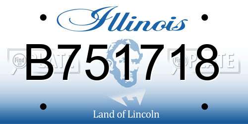 B751718 Illinois License Plate