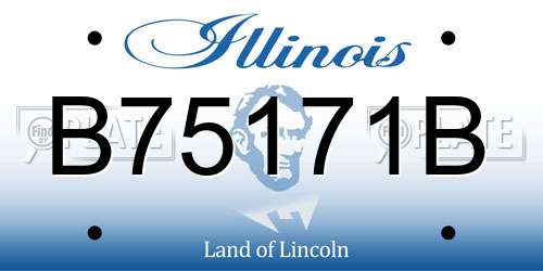 B75171B Illinois License Plate