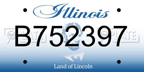 B752397 Illinois License Plate
