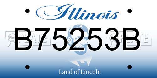 B75253B Illinois License Plate