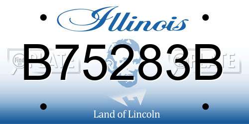 B75283B Illinois License Plate
