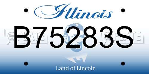 B75283S Illinois License Plate