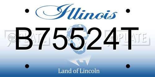 B75524T Illinois License Plate