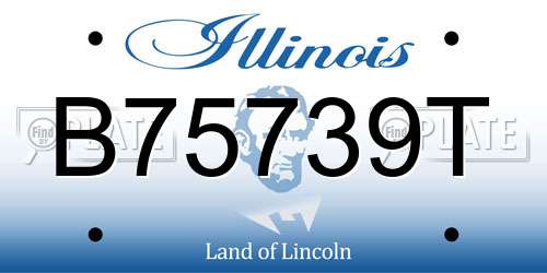 B75739T Illinois License Plate