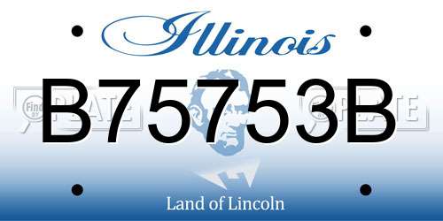 B75753B Illinois License Plate