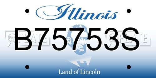 B75753S Illinois License Plate