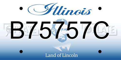 B75757C Illinois License Plate
