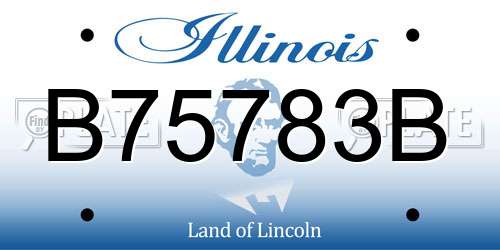 B75783B Illinois License Plate