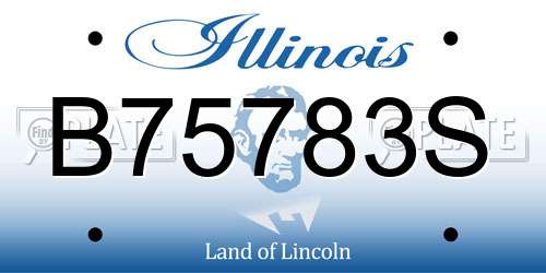 B75783S Illinois License Plate