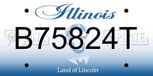 B75824T Illinois License Plate
