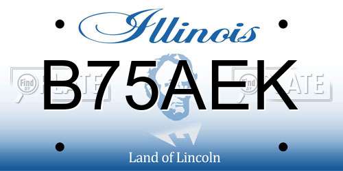 B75AEK Illinois License Plate