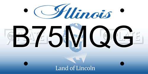 B75MQG Illinois License Plate