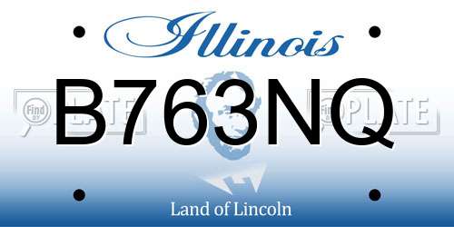 B763NQ Illinois License Plate
