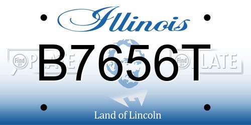 B7656T Illinois License Plate