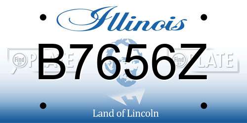 B7656Z Illinois License Plate