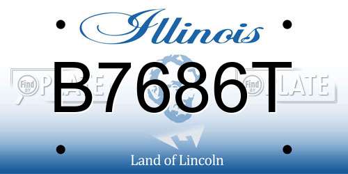 B7686T Illinois License Plate