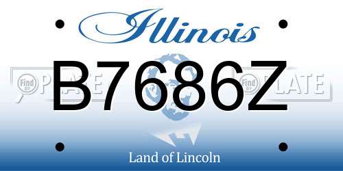 B7686Z Illinois License Plate