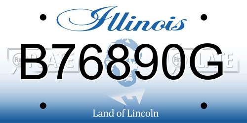 B76890G Illinois License Plate