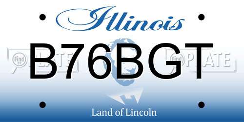 B76BGT Illinois License Plate