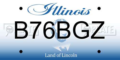 B76BGZ Illinois License Plate