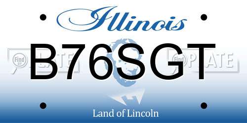 B76SGT Illinois License Plate