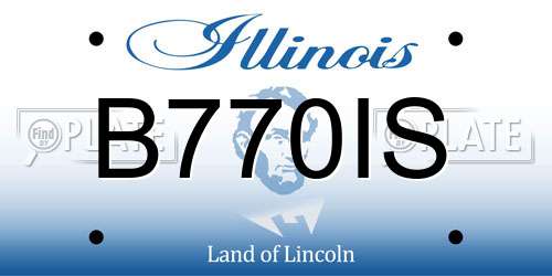 B770IS Illinois License Plate