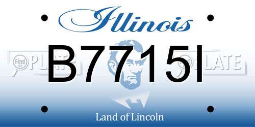 B7715I Illinois License Plate