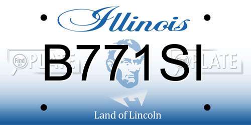 B771SI Illinois License Plate