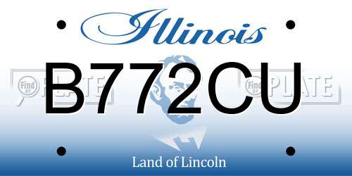 B772CU Illinois License Plate
