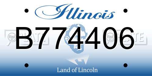 B774406 Illinois License Plate