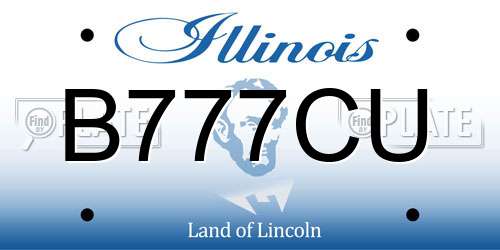 B777CU Illinois License Plate