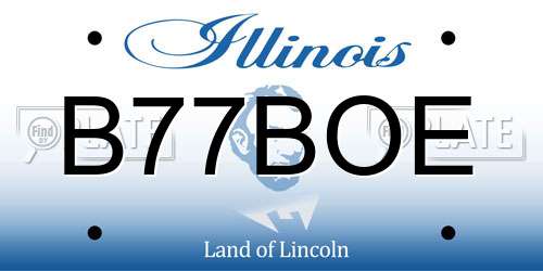 B77BOE Illinois License Plate