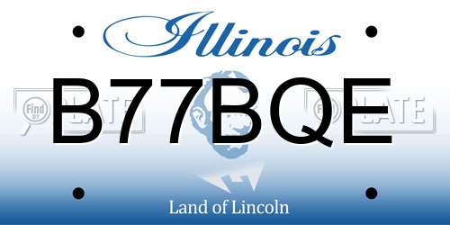 B77BQE Illinois License Plate
