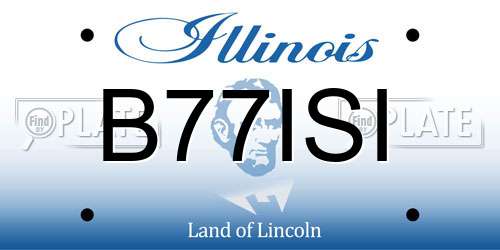 B77ISI Illinois License Plate