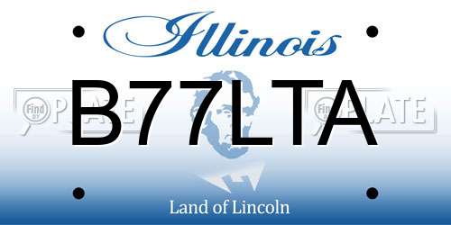 B77LTA Illinois License Plate
