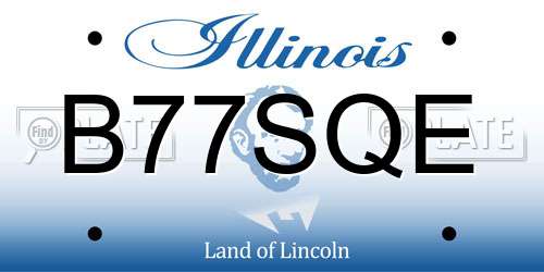 B77SQE Illinois License Plate