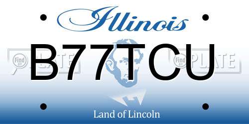 B77TCU Illinois License Plate