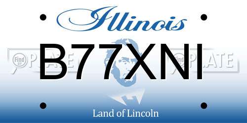B77XNI Illinois License Plate