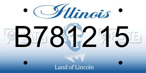 B781215 Illinois License Plate
