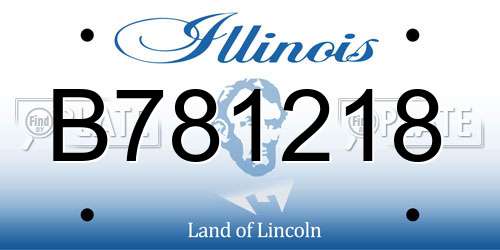 B781218 Illinois License Plate
