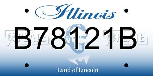 B78121B Illinois License Plate