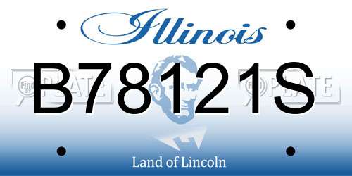 B78121S Illinois License Plate