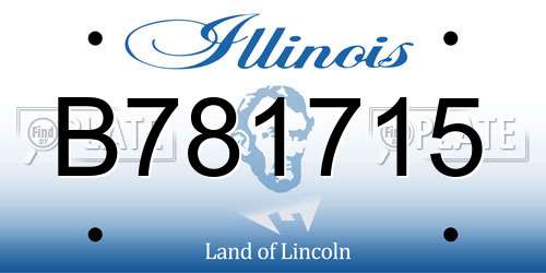B781715 Illinois License Plate
