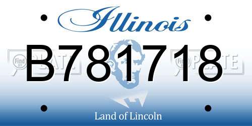 B781718 Illinois License Plate