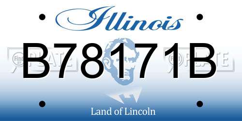 B78171B Illinois License Plate