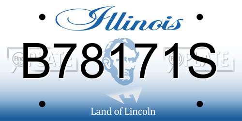 B78171S Illinois License Plate