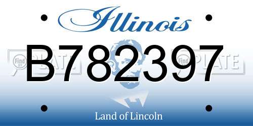 B782397 Illinois License Plate