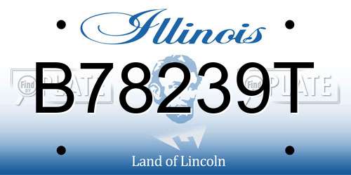 B78239T Illinois License Plate