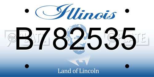 B782535 Illinois License Plate