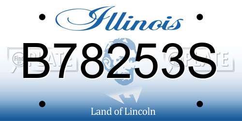 B78253S Illinois License Plate